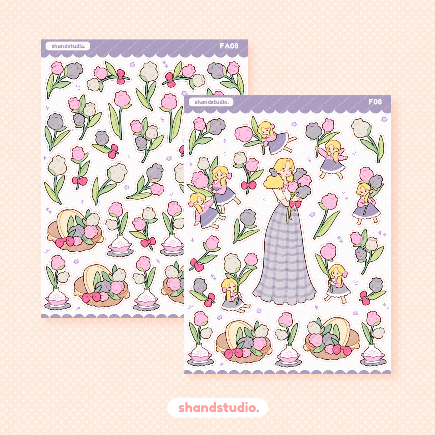 Purple Bells Princess Sticker Sheet