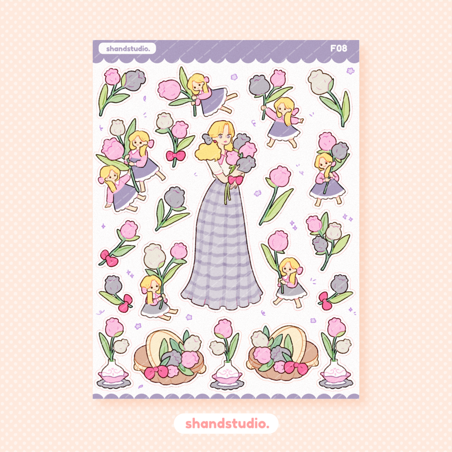 Purple Bells Princess Sticker Sheet