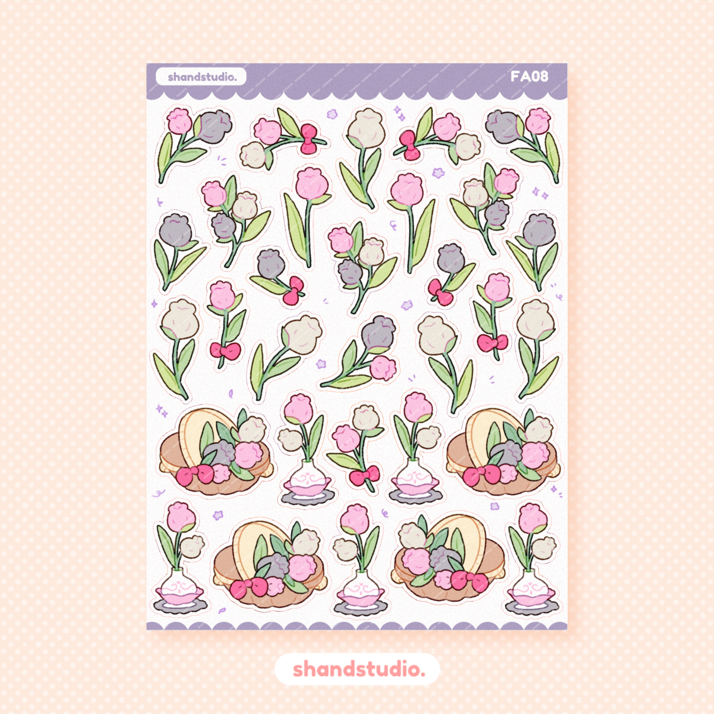 Purple Bells Princess Sticker Sheet