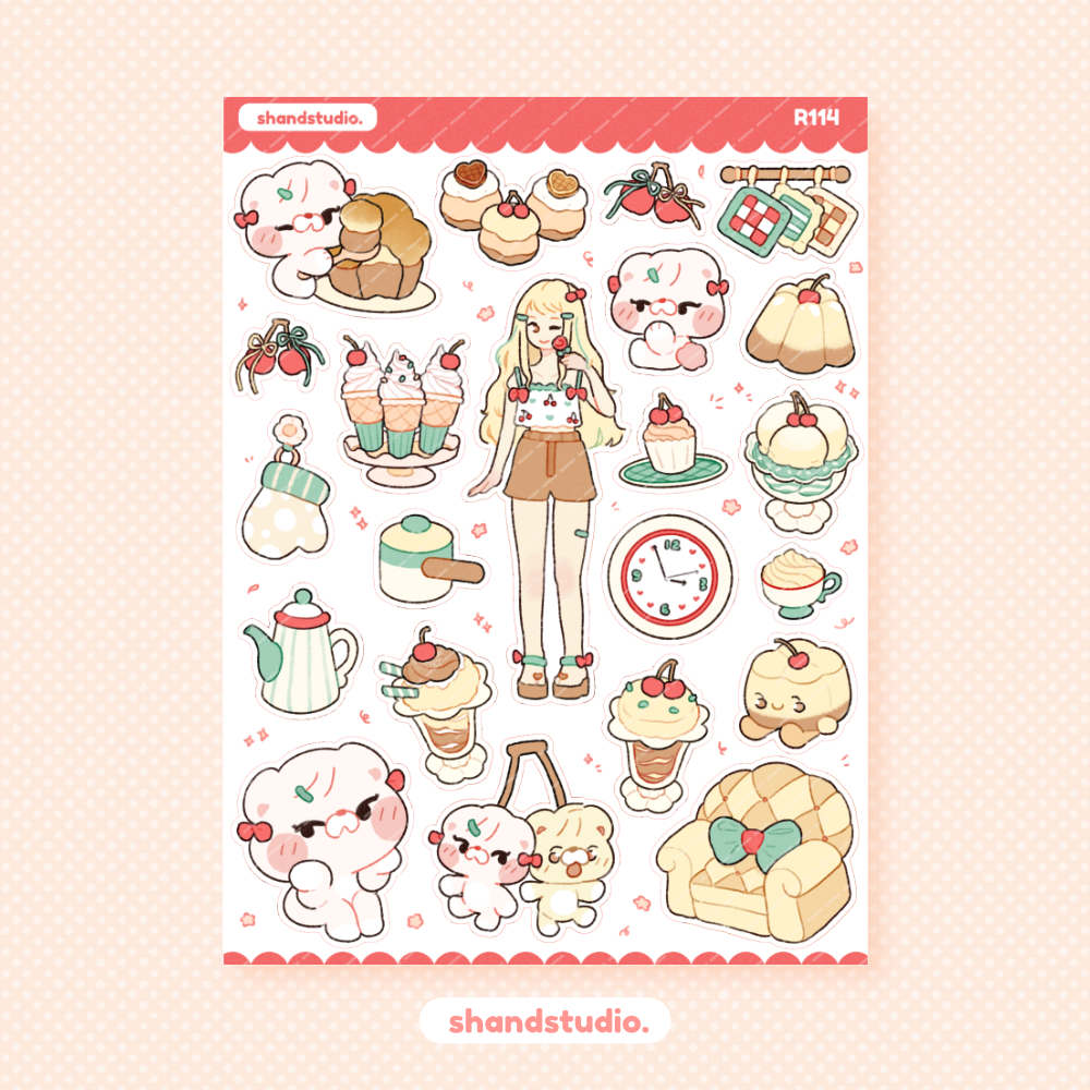 Sweet Cherry #1 Theme Sticker Sheet