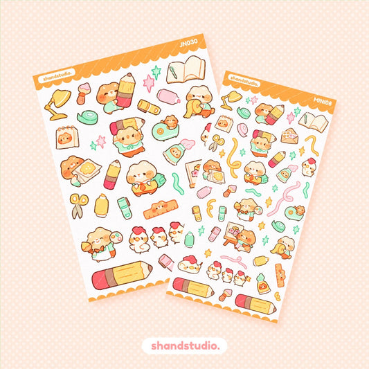 Tiny Bear Stationery Mini Sticker Sheet