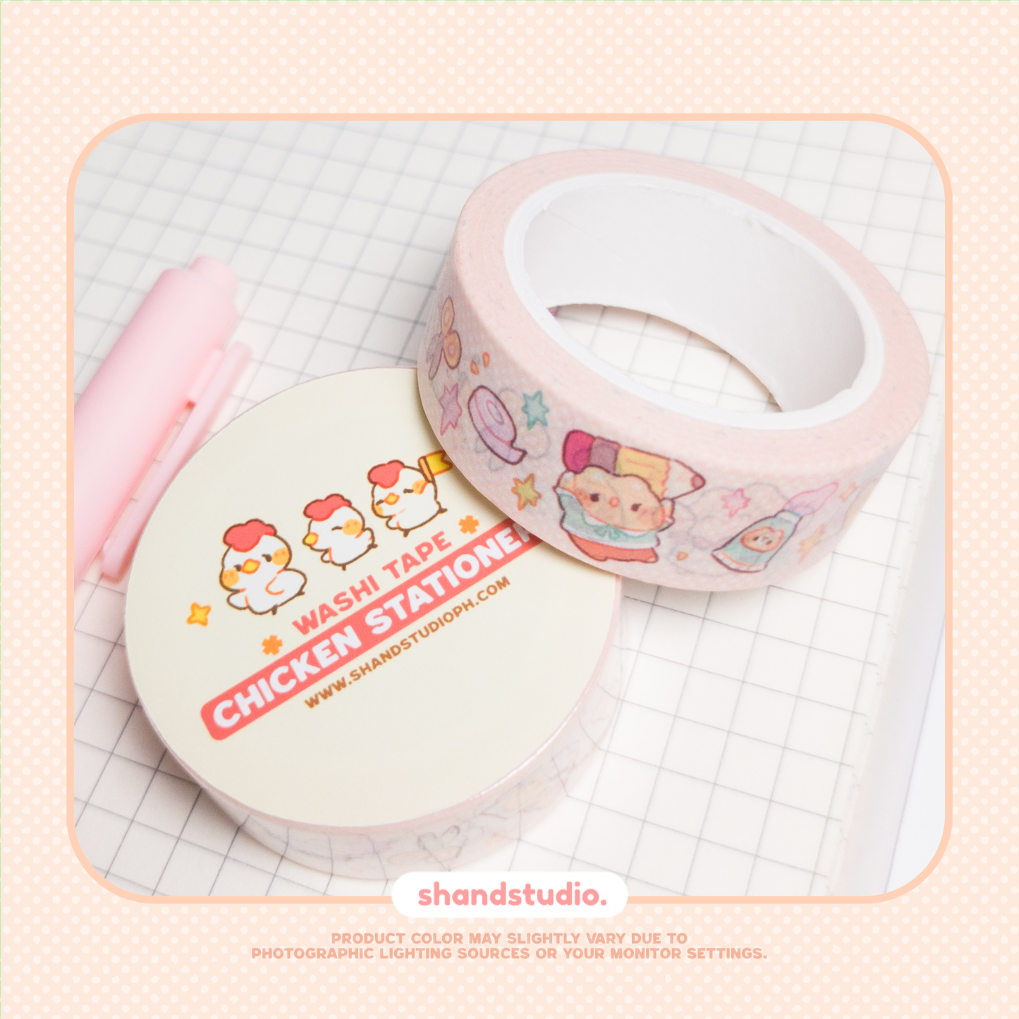 Chicken Stationery Washi Tape