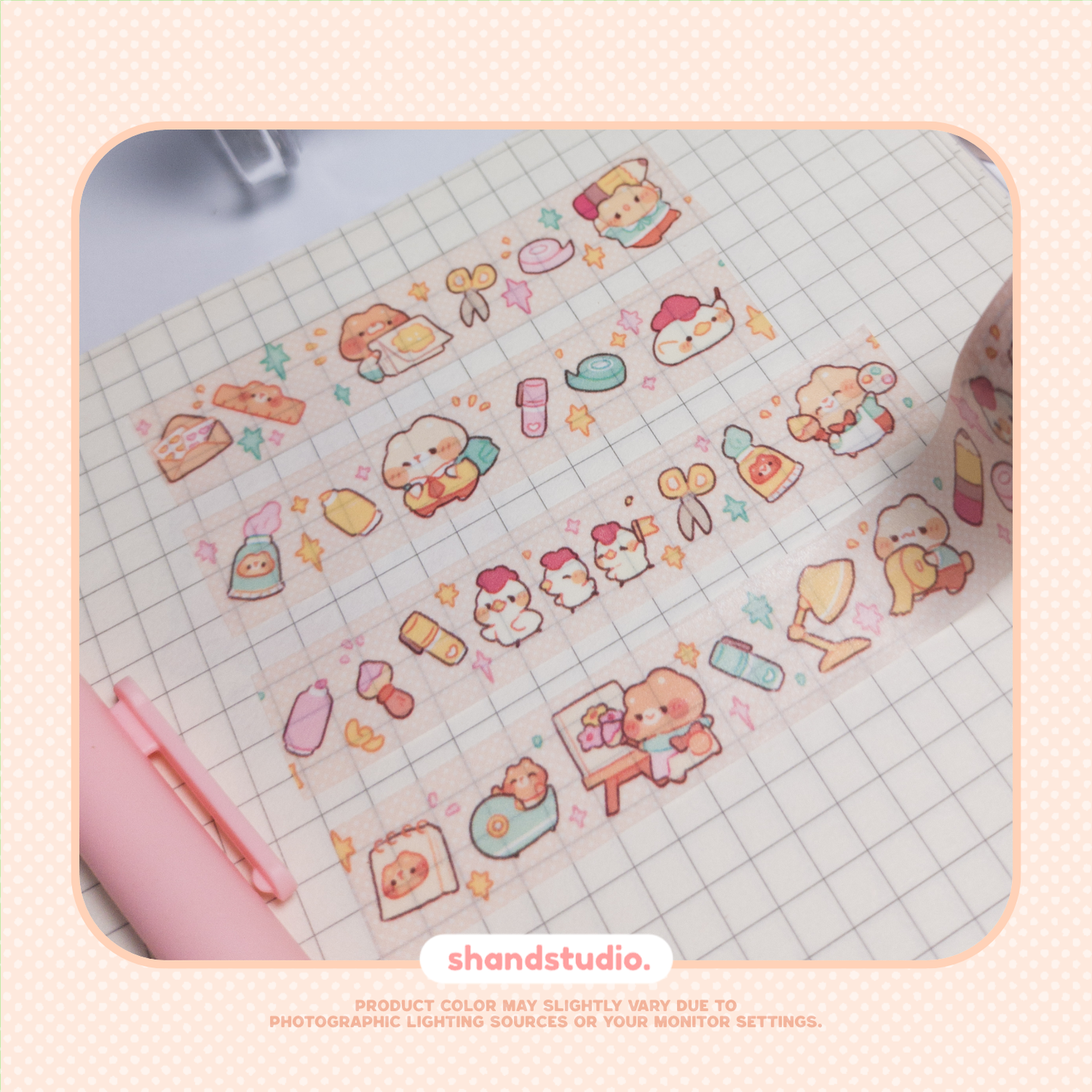 Chicken Stationery Washi Tape