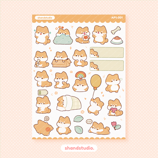 Corgi Planner Sticker Sheet