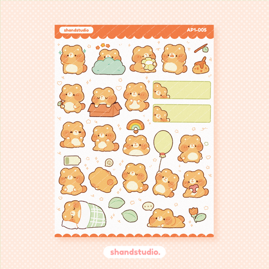 Bear Planner Sticker Sheet