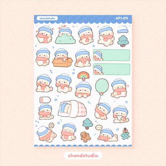 Winter Bear Sticker Sheet