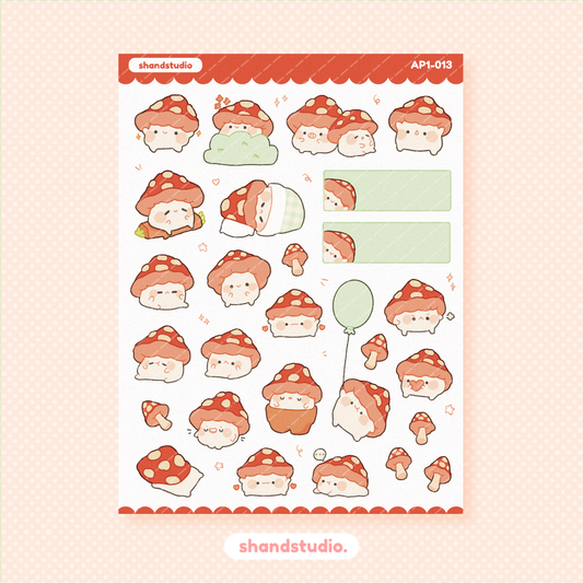 Mushroom Planner Sticker Sheet