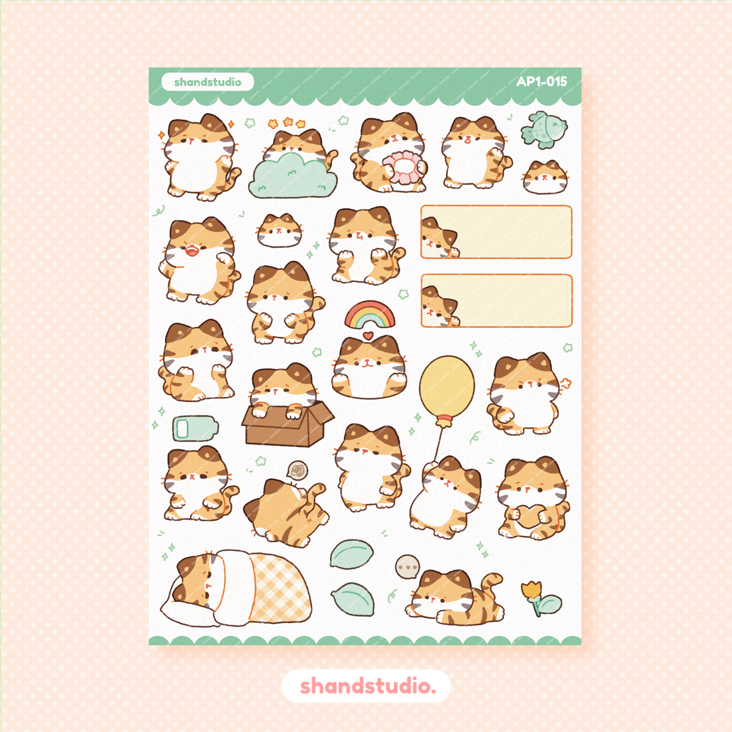 Tiger Planner Sticker Sheet