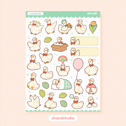 Ducky Planner Sticker Sheet