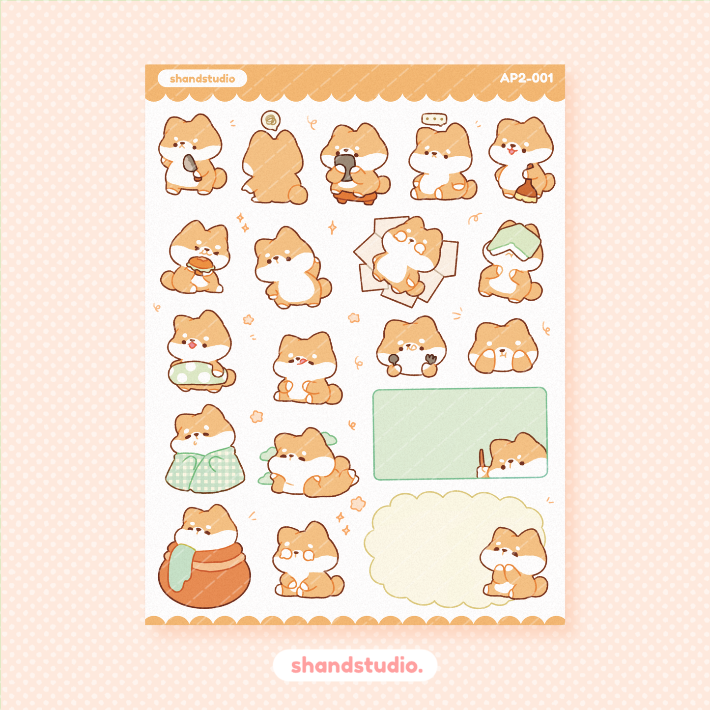 Corgi Planner Sticker Sheet