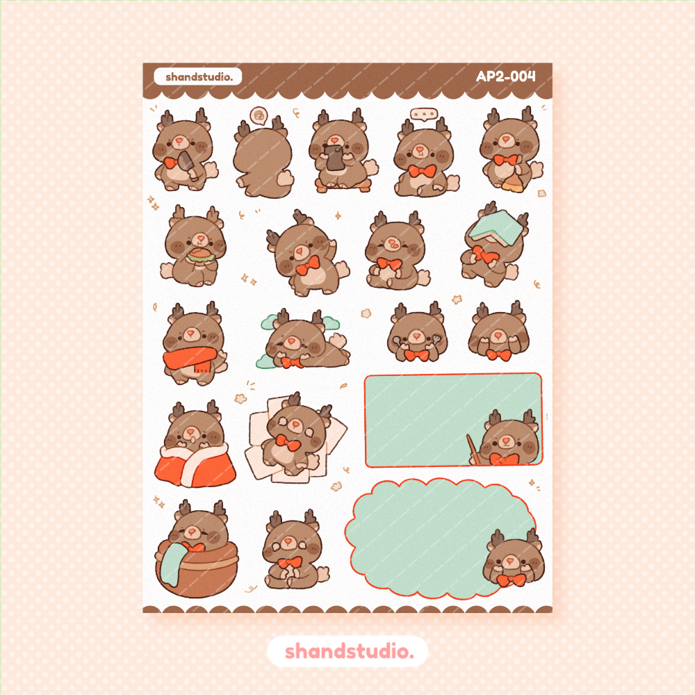 Mr. Deer Planner Sticker Sheet