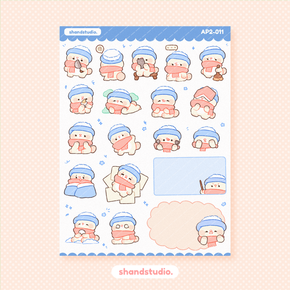 Winter Bear Sticker Sheet