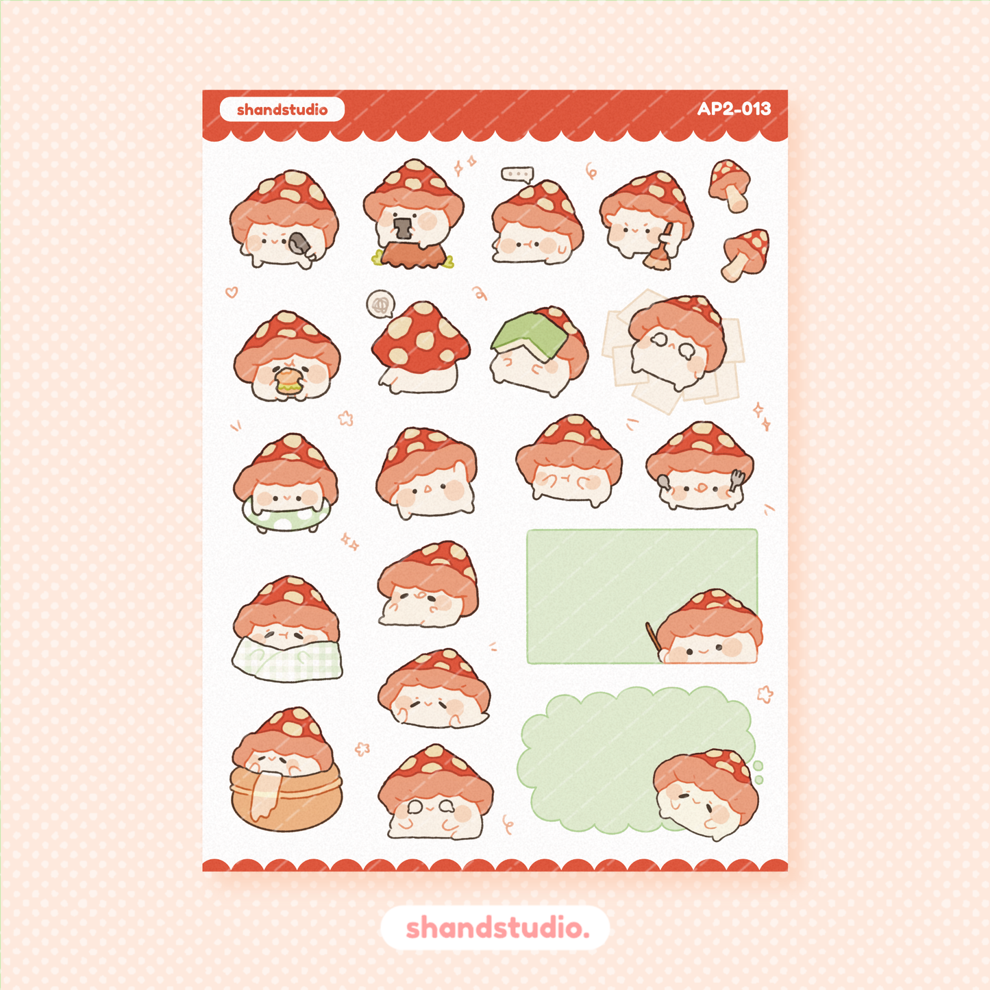 Mushroom Planner Sticker Sheet