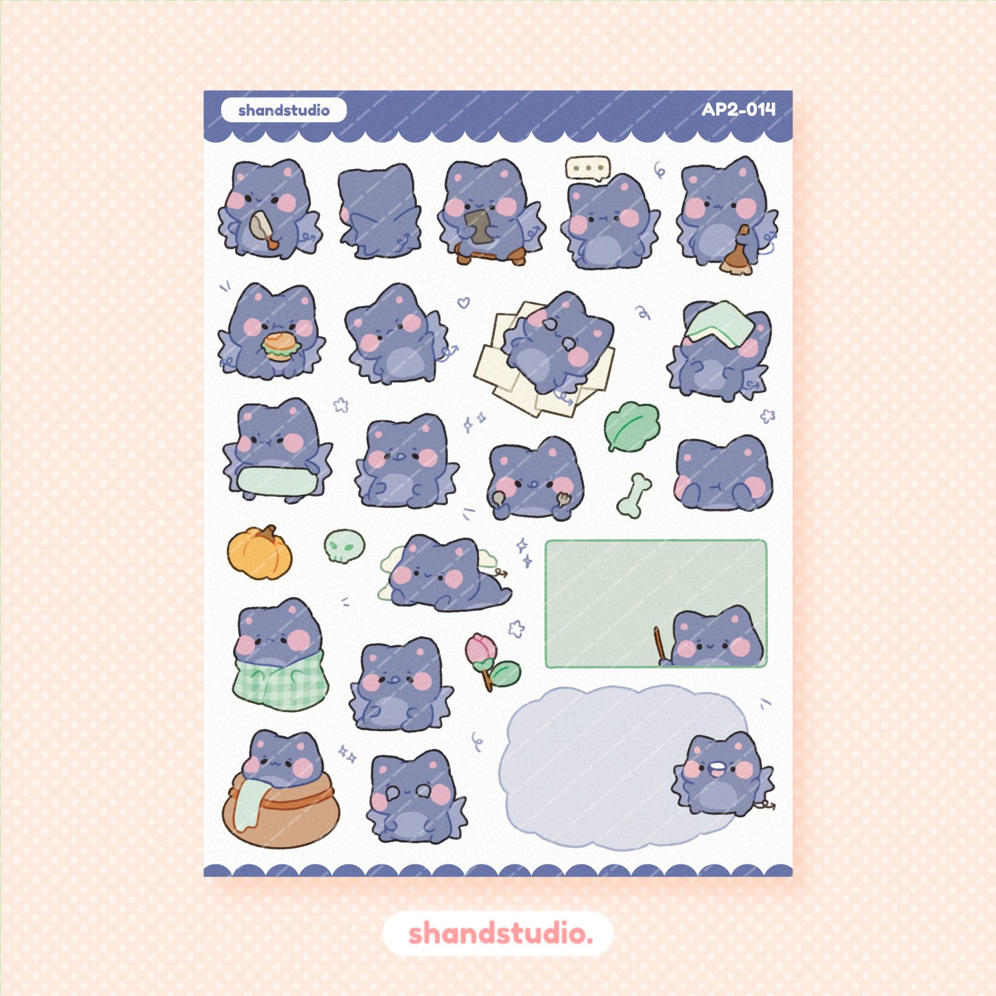 Cute Halloween Bat Planner Sticker Sheet