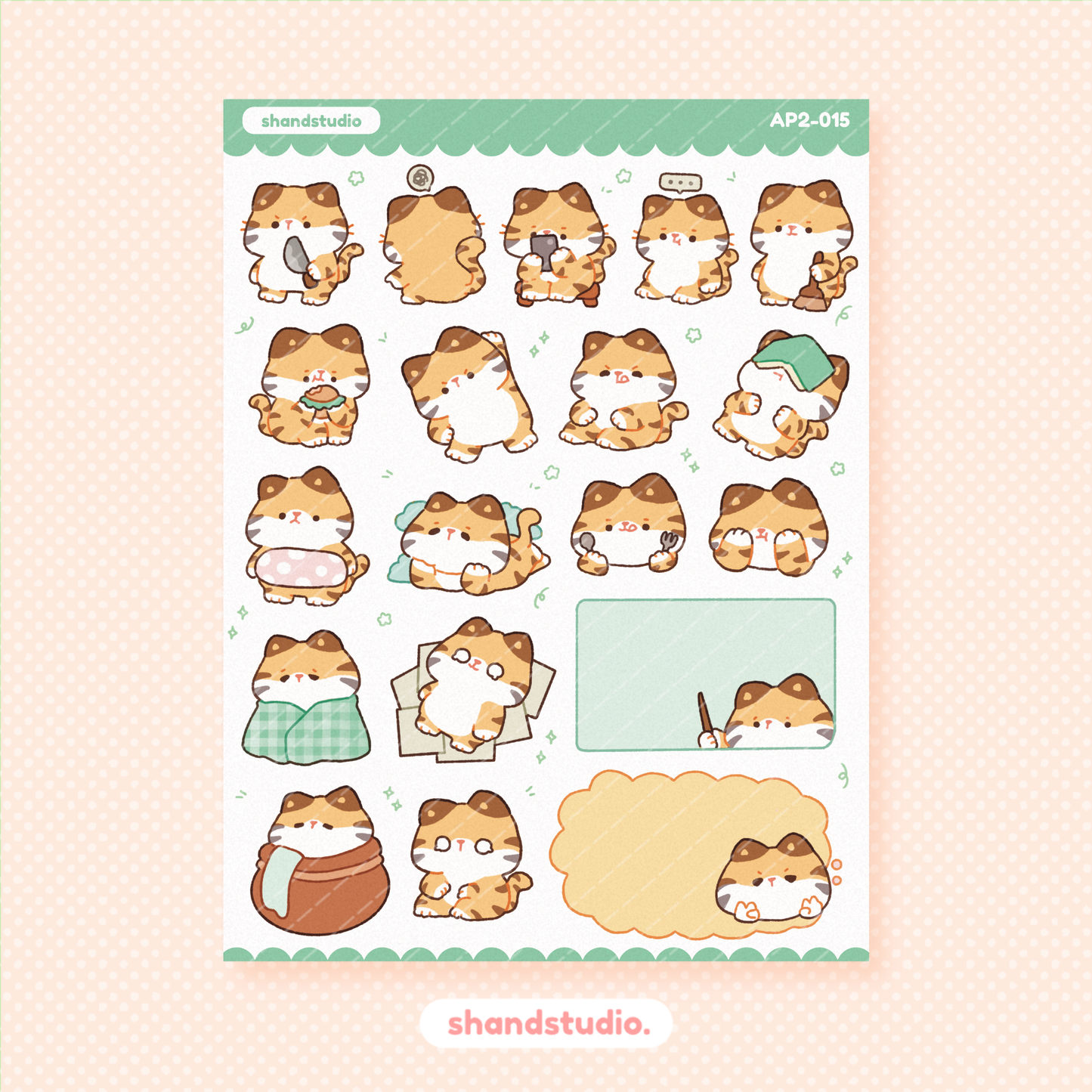 Tiger Planner Sticker Sheet