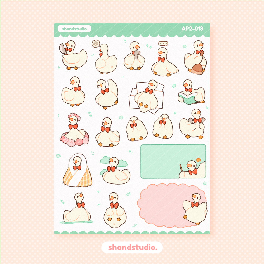 Ducky Planner Sticker Sheet