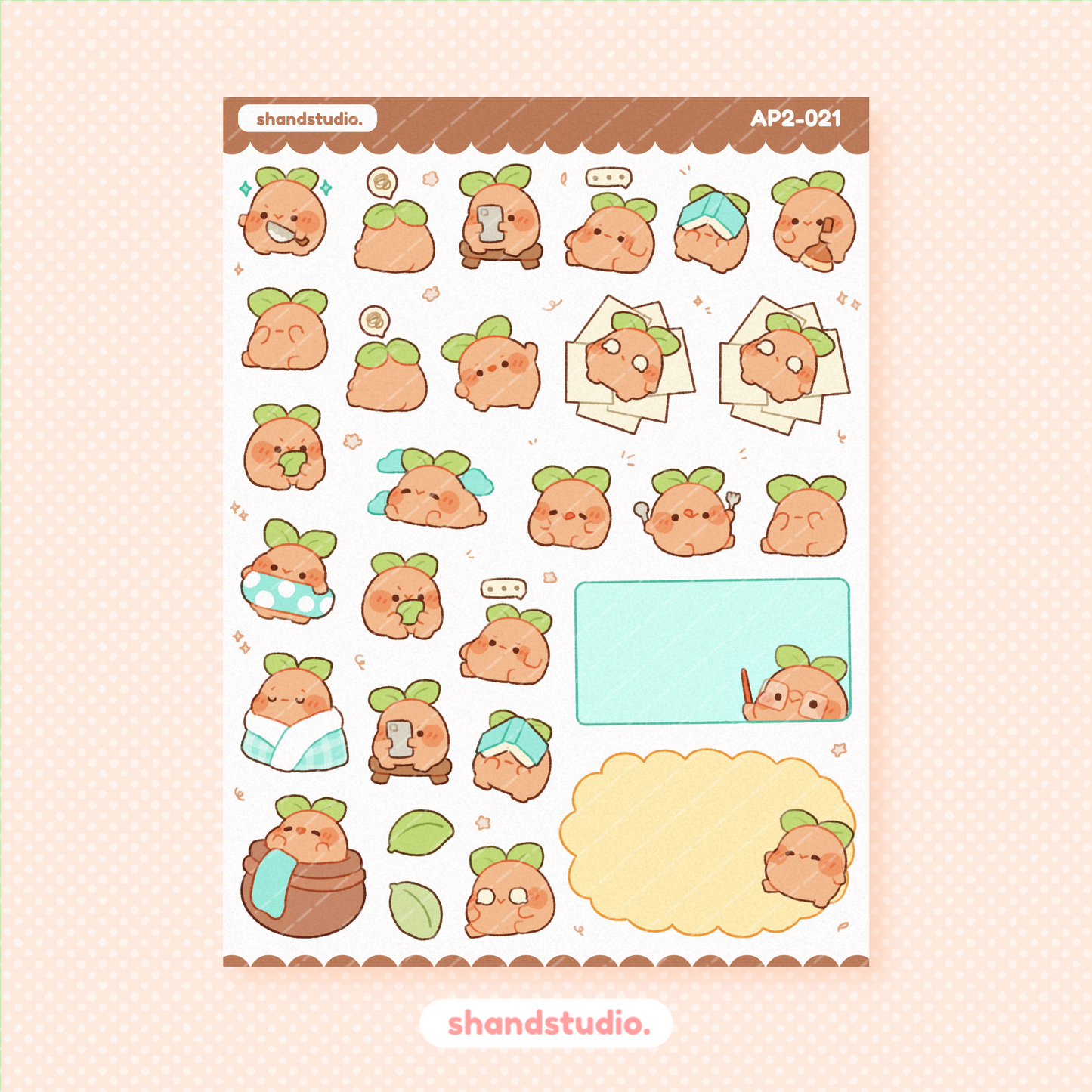 Potato Planner Sticker Sheet