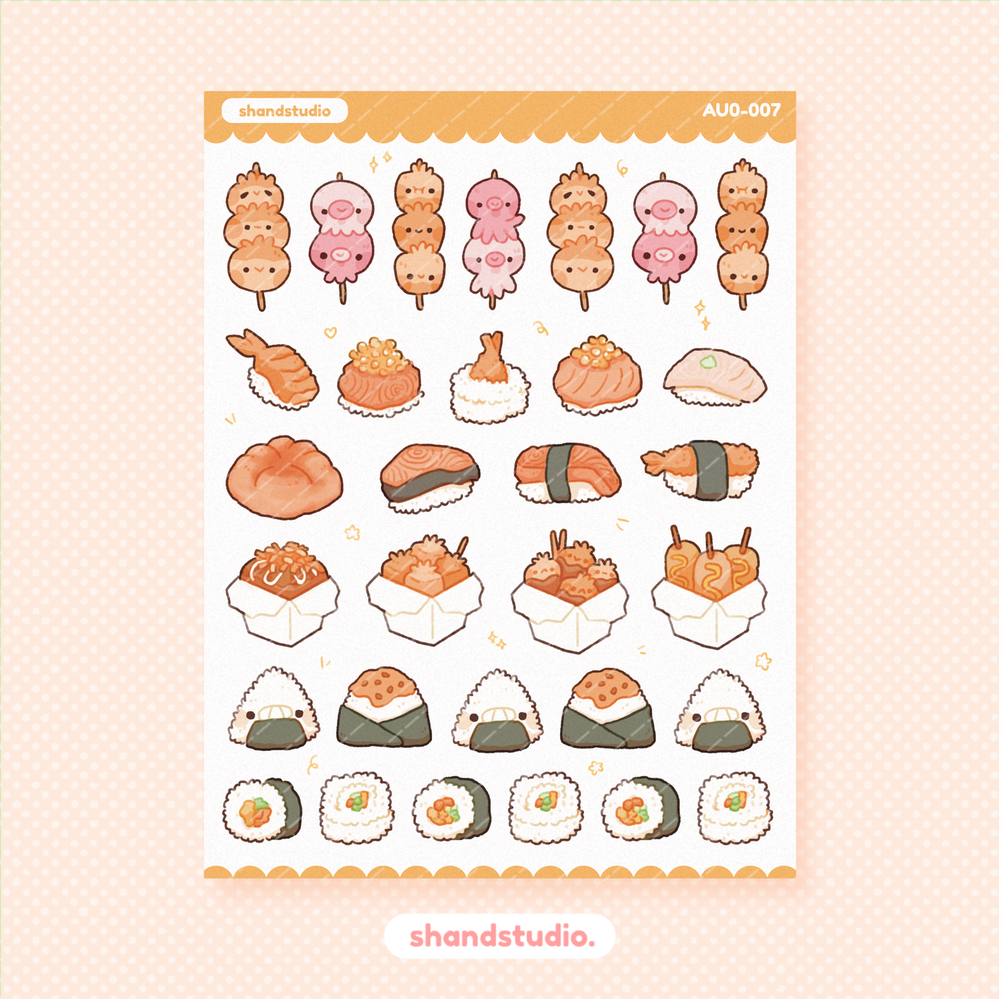 Small Street Food Sticker Sheet