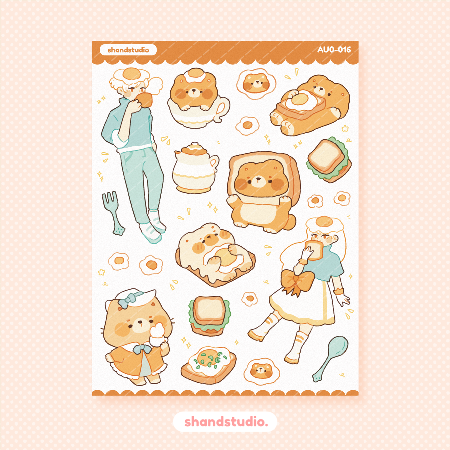 Eggy Breakfast Planner Sticker Sheet