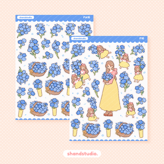 Forget Me Not  Princess Sticker Sheet