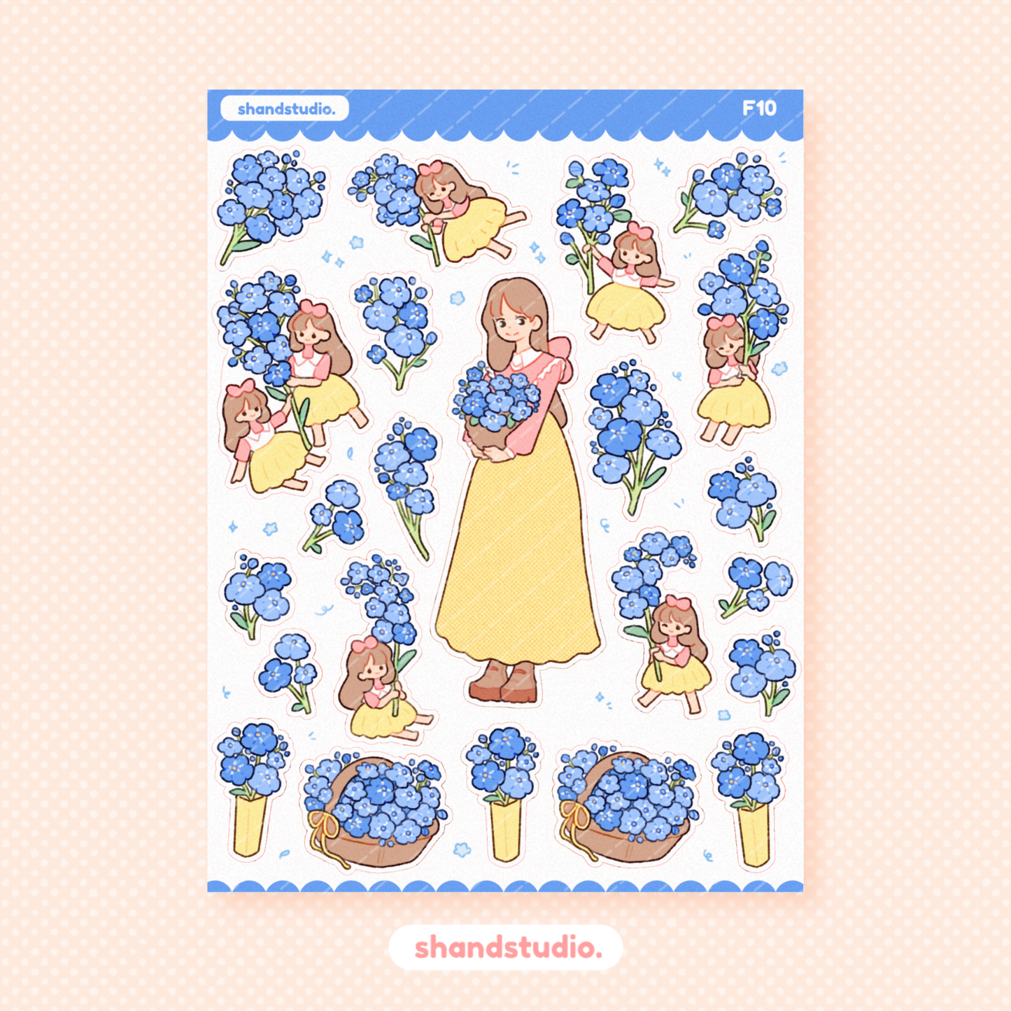 Forget Me Not  Princess Sticker Sheet