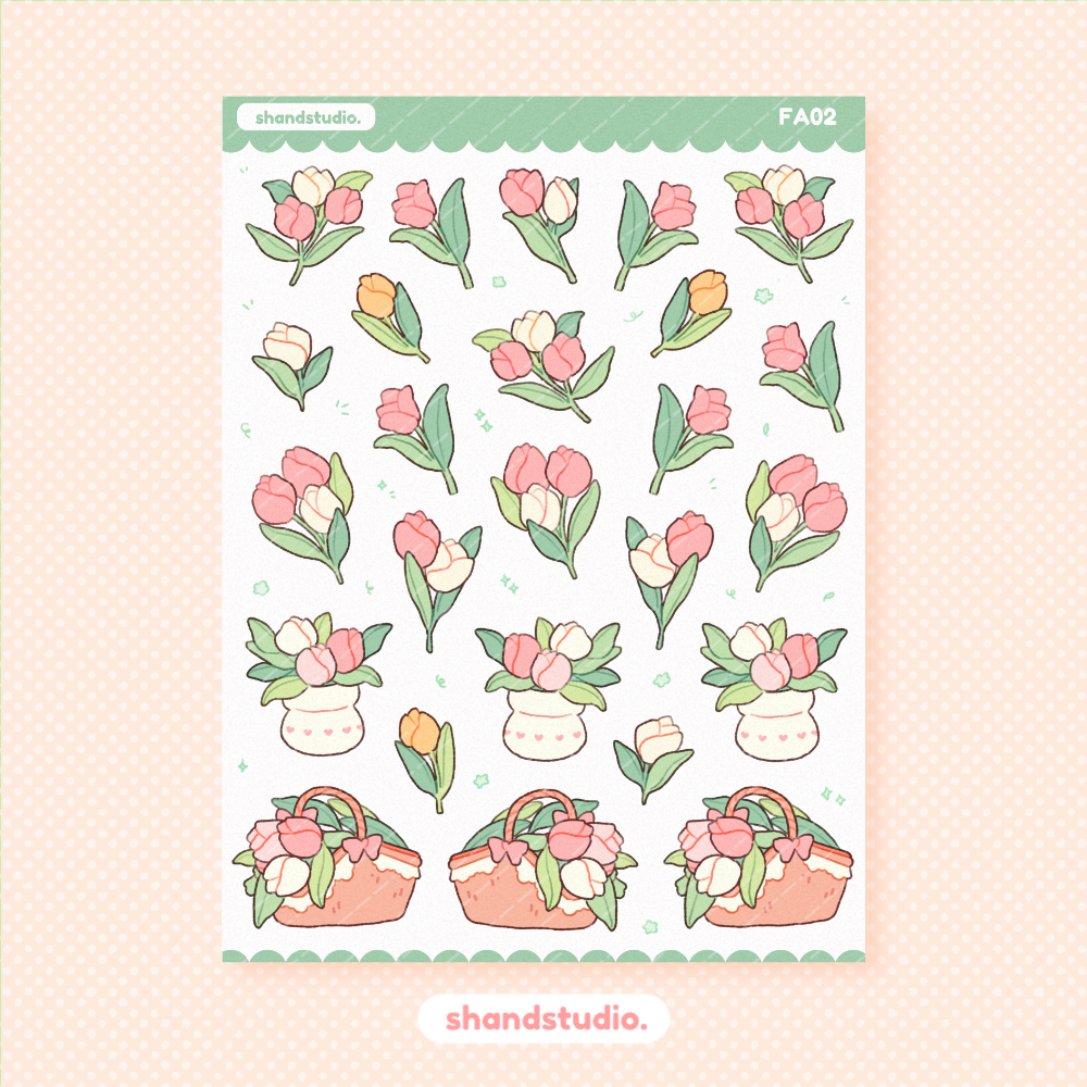 Tulip Princess Sticker Sheet