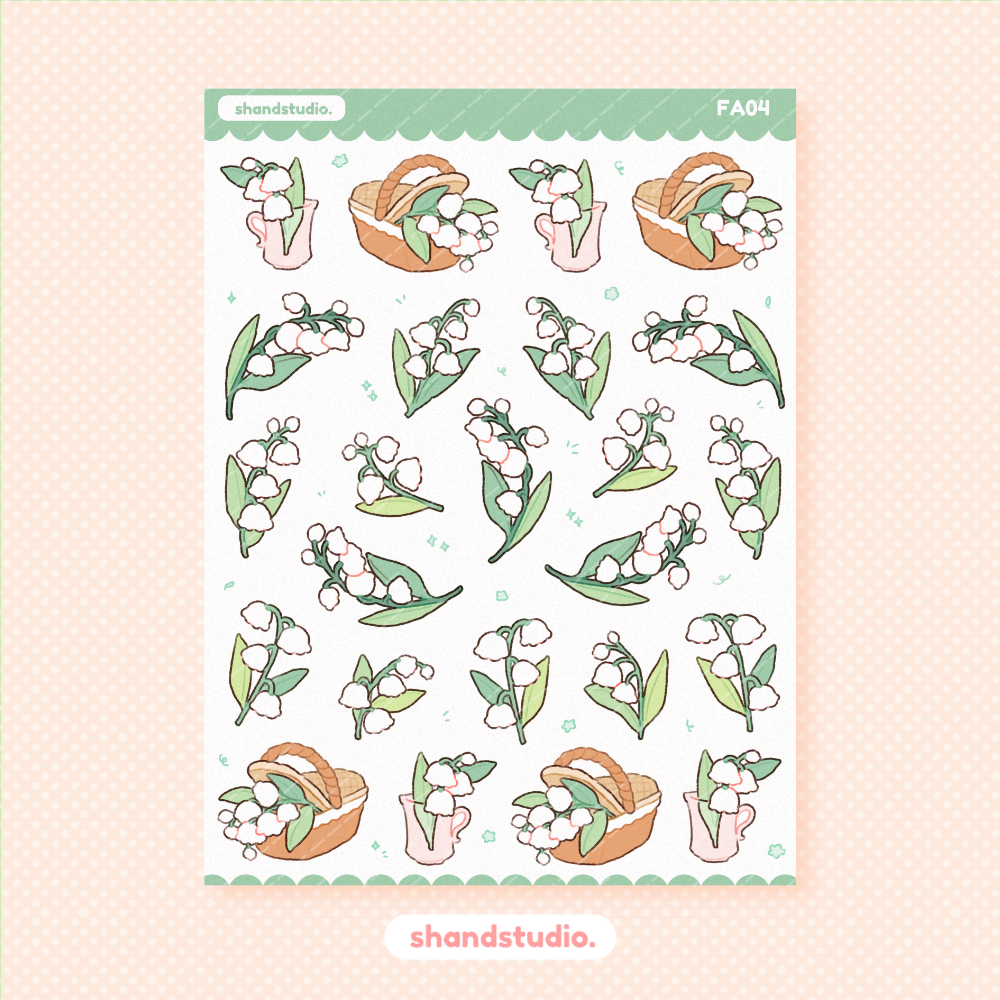 Lily of the Valley Princess Sticker Sheet