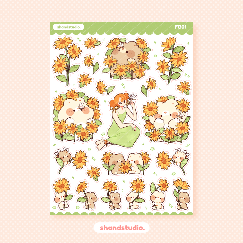 Sunflower Garden Sticker Sheet