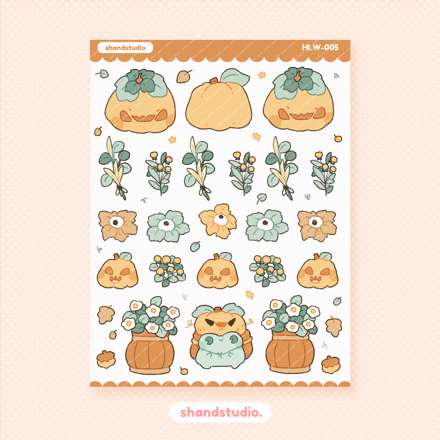 Halloween #3: Autumn Pumpkins Sticker Sheet