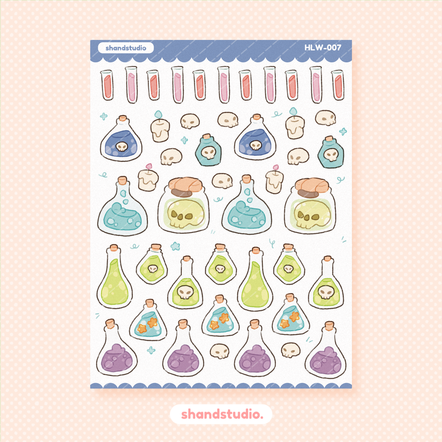 Halloween #4: Cute Witchcraft Sticker Sheet