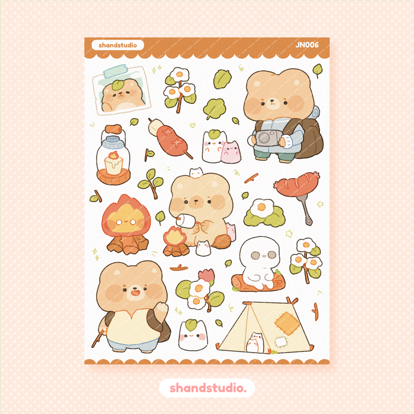 Camping Buddies Sticker Sheet