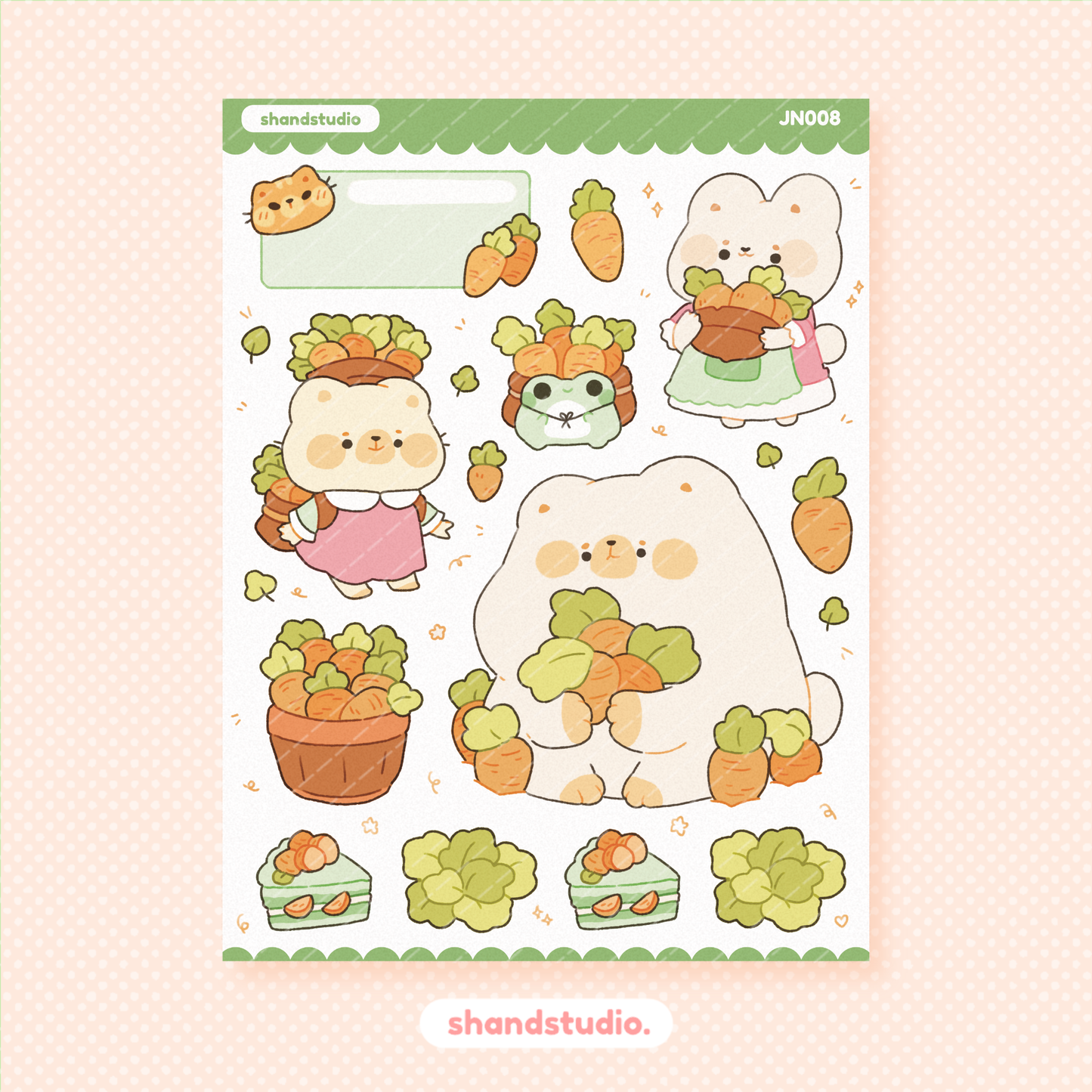 Carrot Farm Friends Sticker Sheet