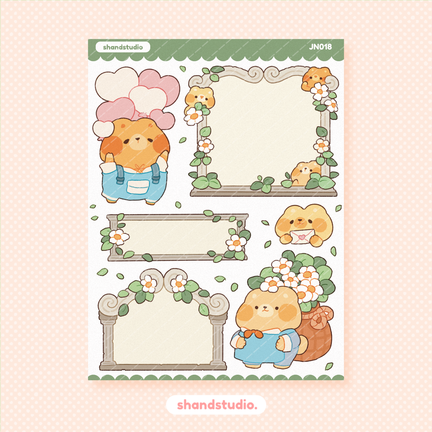 Valentine Bears Sticker Sheet