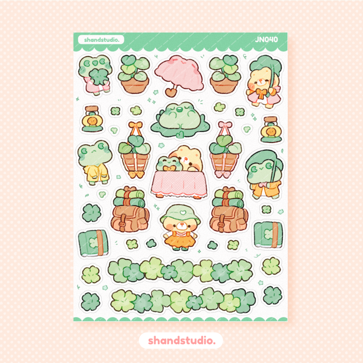 Little Bear and Froggo Mini Sticker Sheet