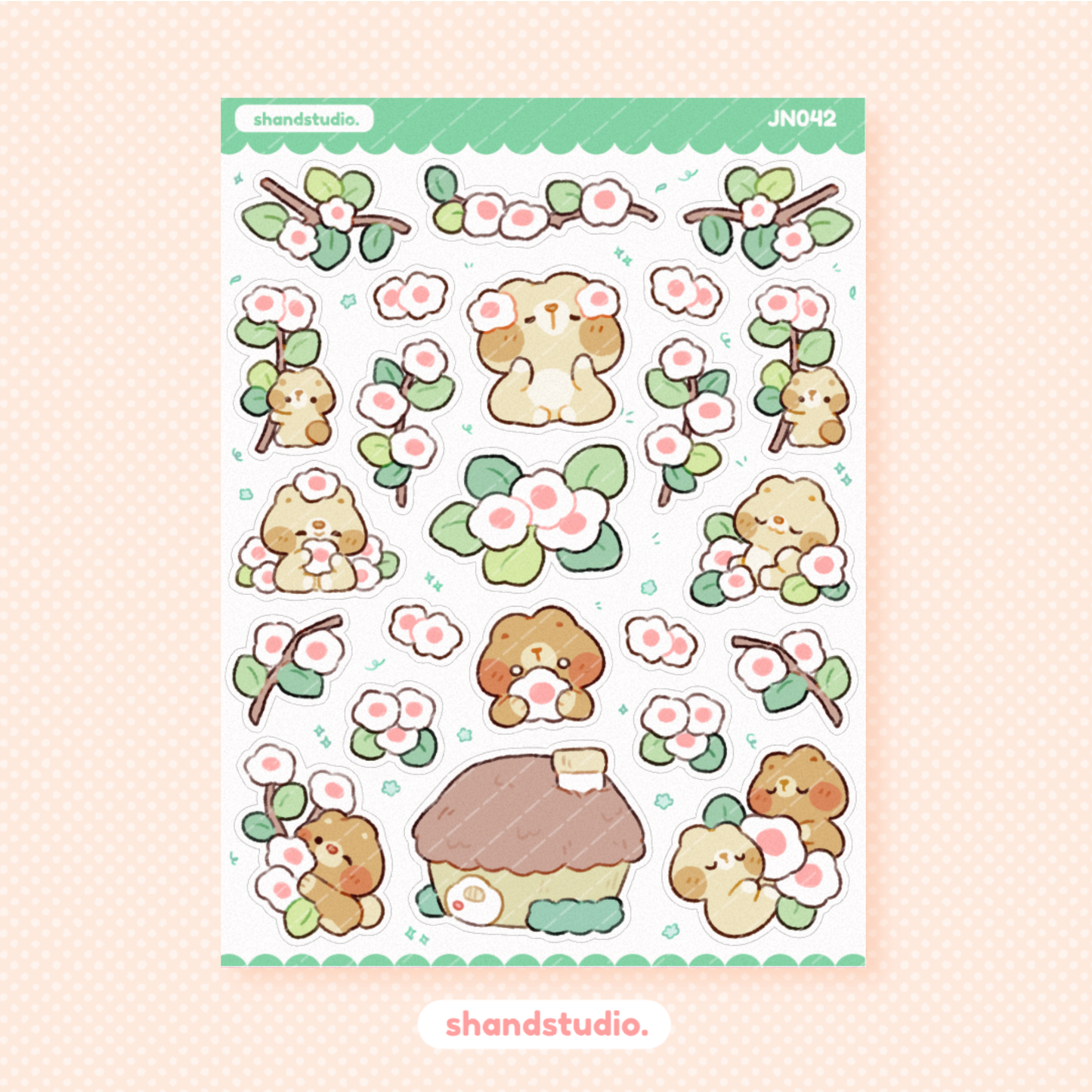 Daisy Bears Mini Sticker Sheet