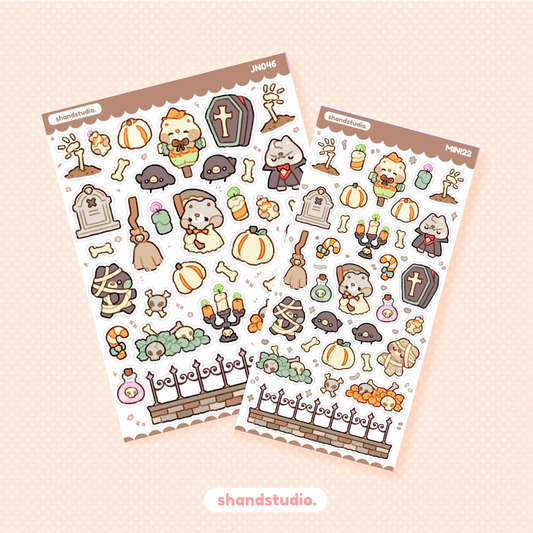 Halloween Graveyard Shift Mini Sticker Sheet