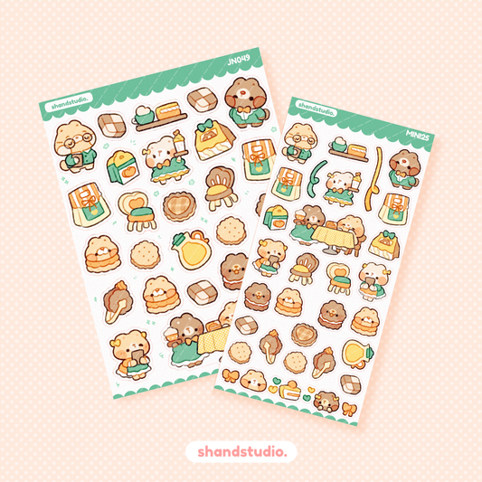 Classy Green Cafe Mini Sticker Sheet