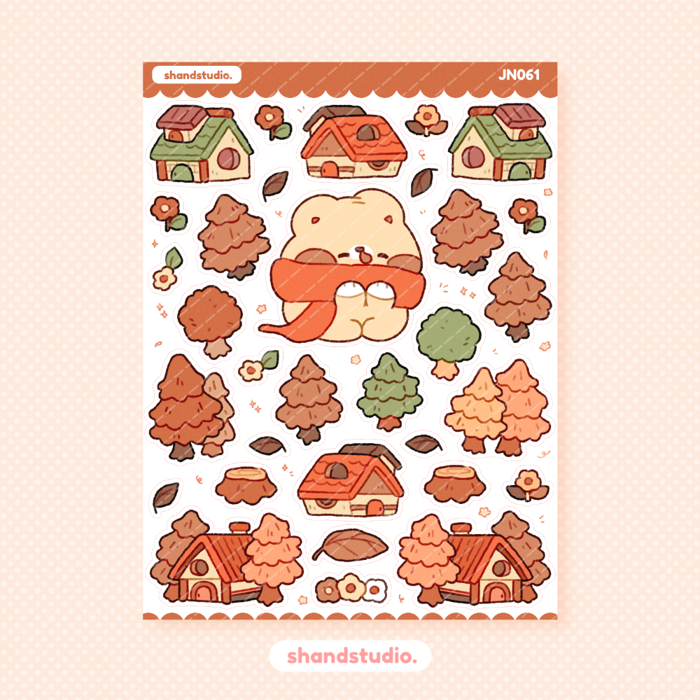 The Autumn Barn Mini Sticker Sheet