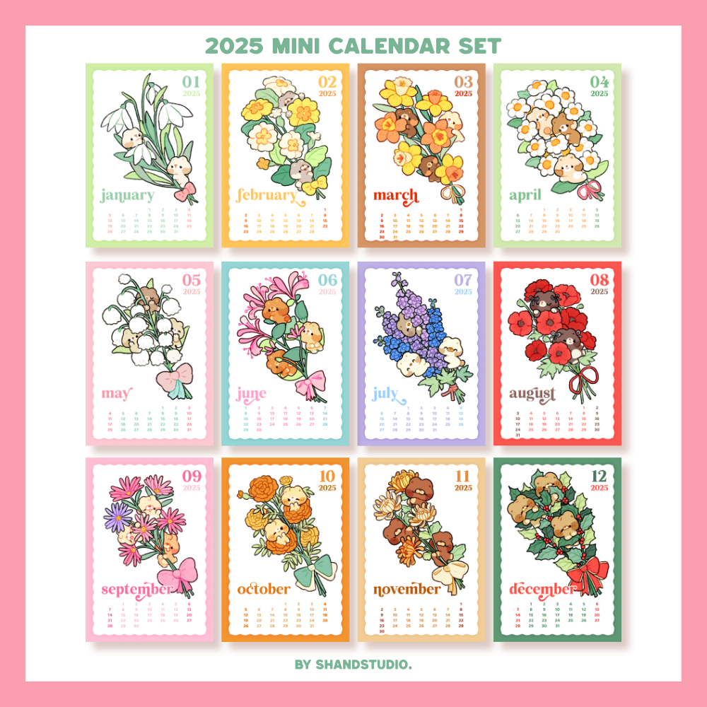 2025 Mini Calendar Set