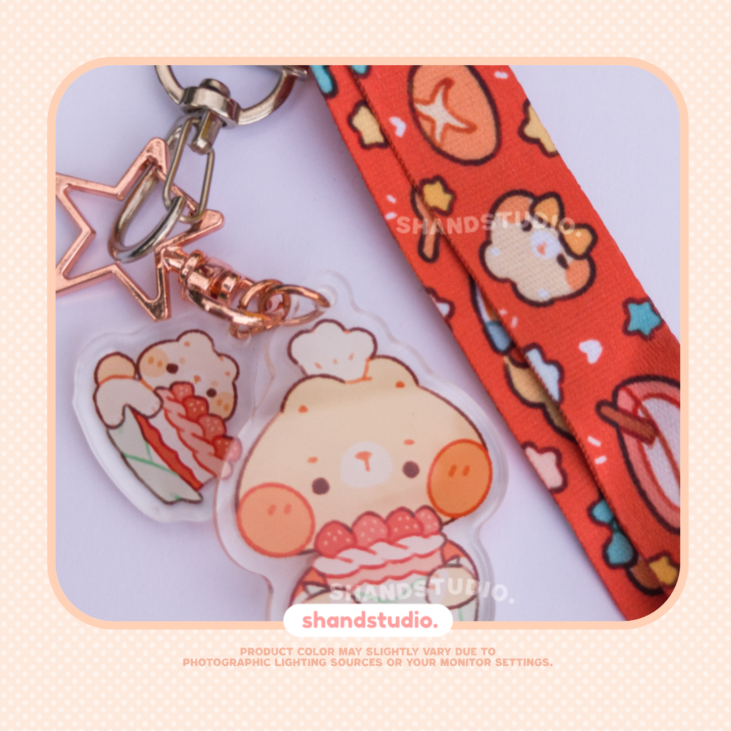 Pastry Chef Acrylic Charm Wrist Lanyard