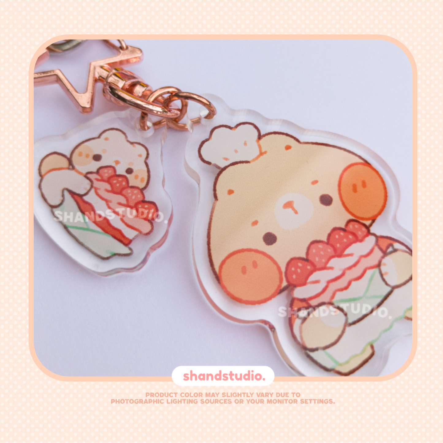 Pastry Chef Acrylic Charm Wrist Lanyard