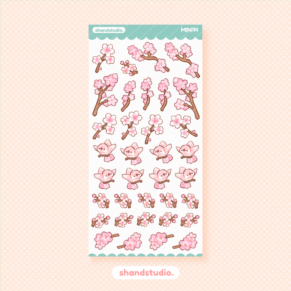 Sakura Blooms Mini Sticker Sheet