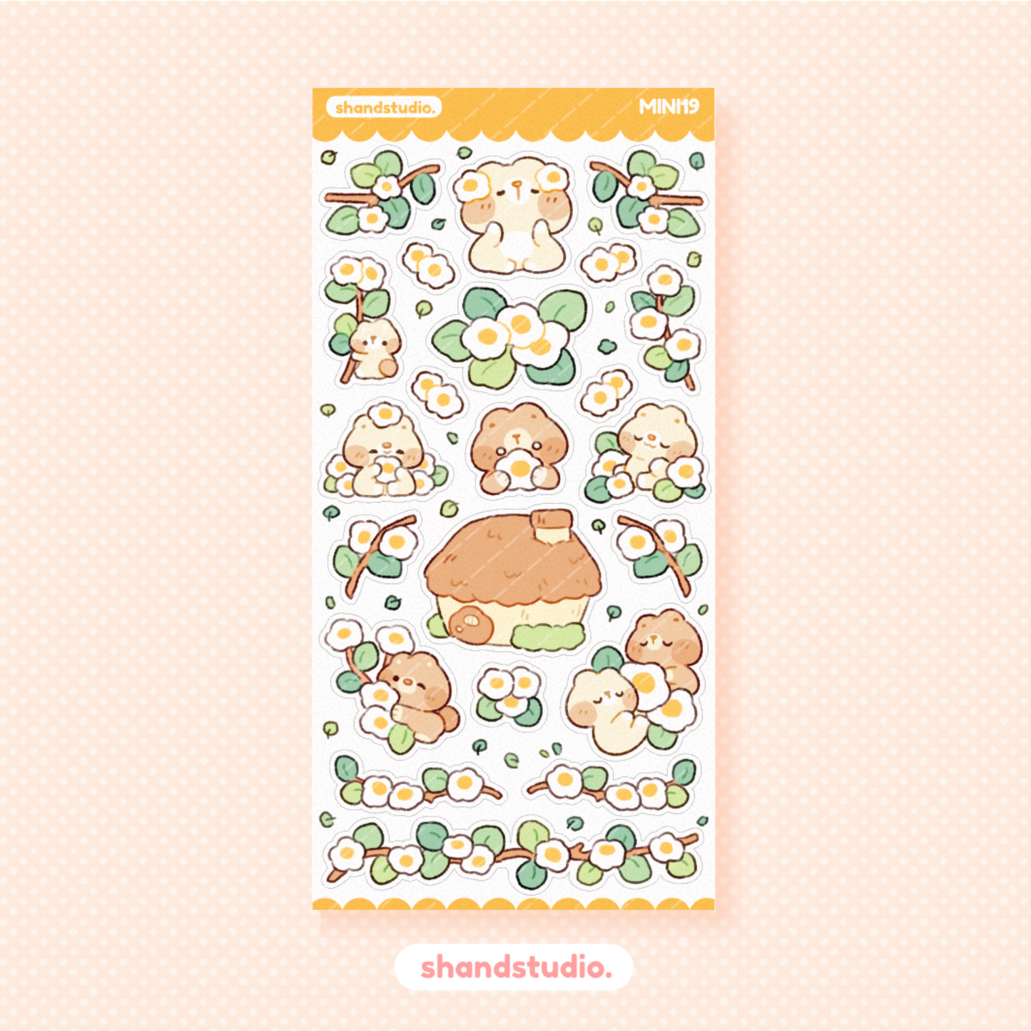 Daisy Bears Mini Sticker Sheet