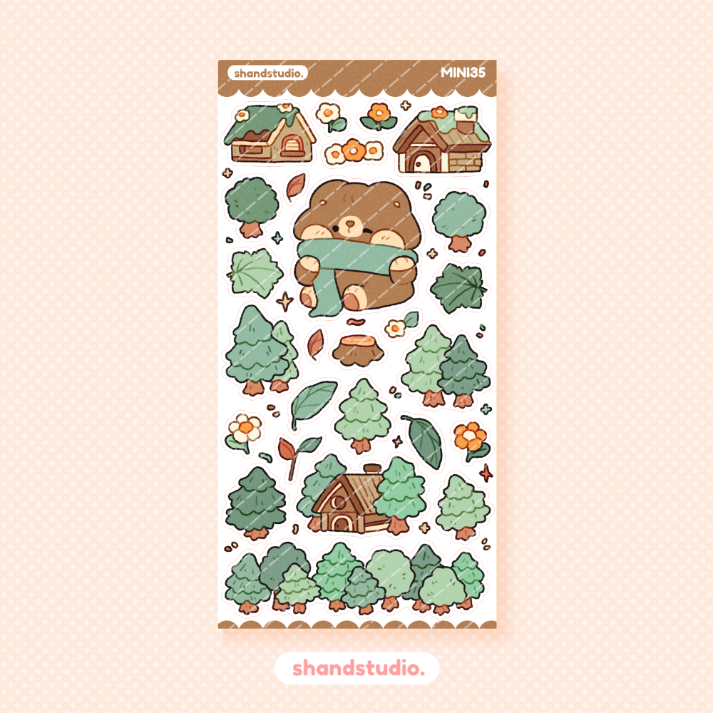 The Forest Barn Mini Sticker Sheet