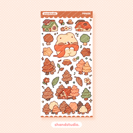 The Autumn Barn Mini Sticker Sheet