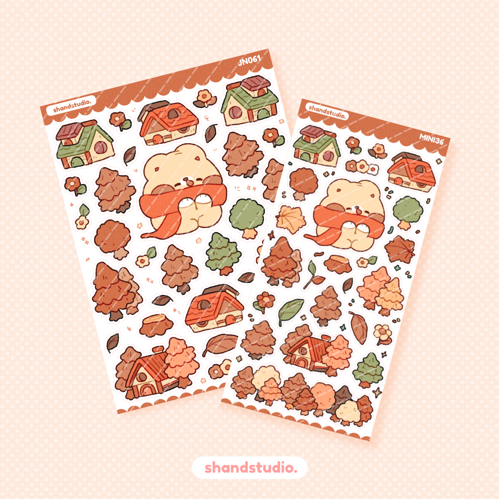 The Autumn Barn Mini Sticker Sheet