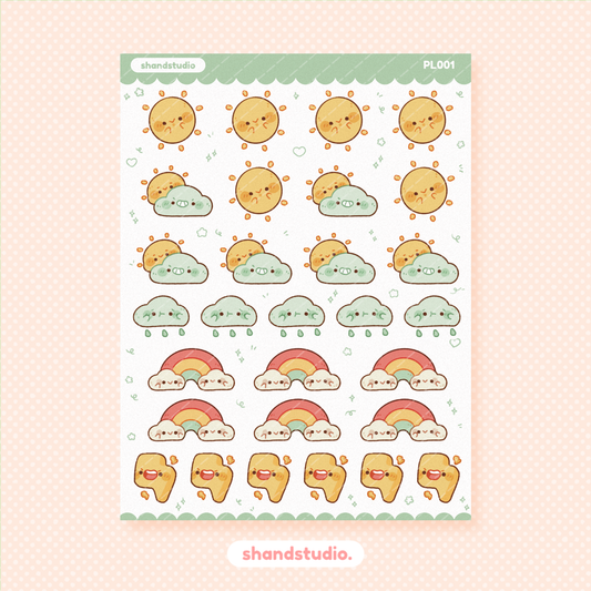 Weather Emote Sticker Sheet