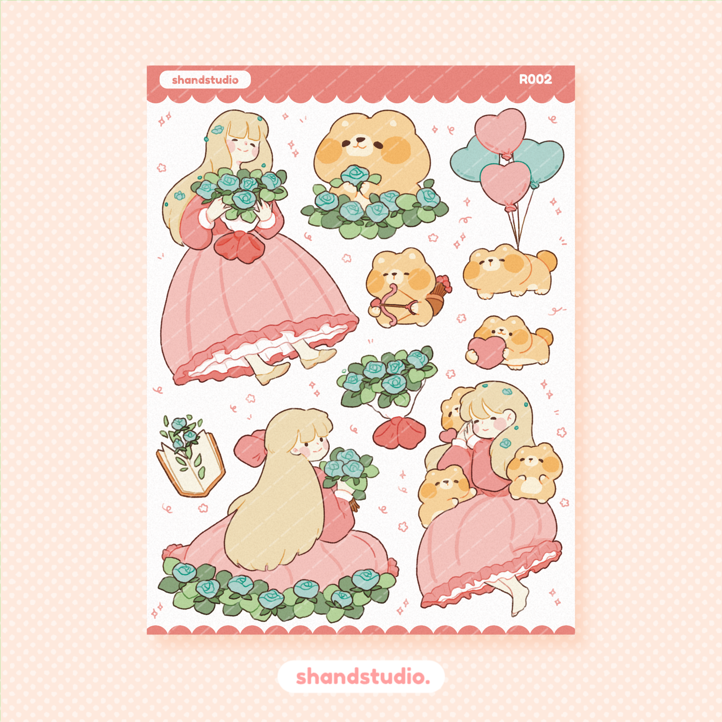 Valentine Girl Sticker Sheet