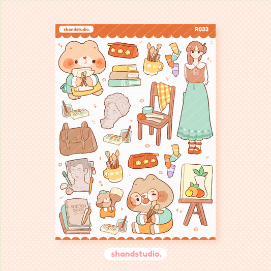 Artsy Themed Sticker Sheet