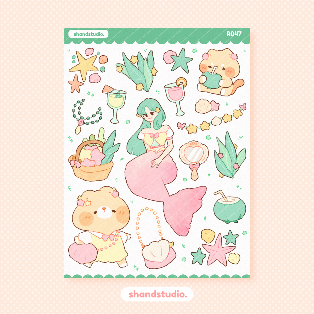 Mermaid #3 Sticker Sheet